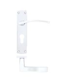 ZPA031EP-CP - Zoo Hardware Stanza 'Toledo' Lever Handles on Euro Profile Backplate - Polished Chrome &lpar;Contract Range&rpar;