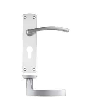 Click Here To Enlarge This Photo Of ZPA031EP-SC - Zoo Hardware Stanza 'Toledo' Lever Handles on Euro Profile Backplate - Satin Chrome &lpar;Contract Range&rpar;