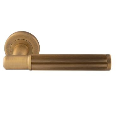 Click Here To Enlarge This Photo Of SZM270AB - Carlisle Brass Serozzetta 'Image' Lines Lever on Round Rose - Antique Brass