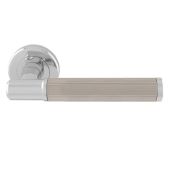 SZM270CPSN - Carlisle Brass Serozzetta 'Image' Lines Lever on Round Rose - Polished Chrome&sol;Satin Nickel