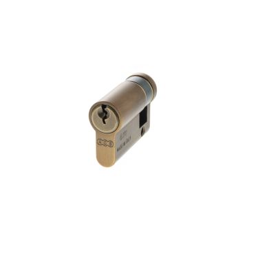 Click Here To Enlarge This Photo Of C630720530 - AGB Euro Profile 5 Pin Single Cylinder 35-10mm &lpar;45mm&rpar; - Matt Antique Brass