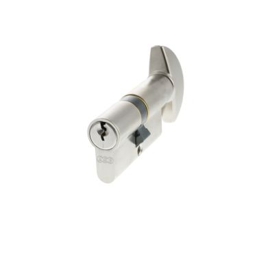 Click Here To Enlarge This Photo Of C620322525 - AGB Euro Profile 5 Pin Cylinder & Turn 30-30mm &lpar;60mm&rpar; - Satin Chrome