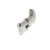 C620322525 - AGB Euro Profile 5 Pin Cylinder & Turn 30-30mm &lpar;60mm&rpar; - Satin Chrome