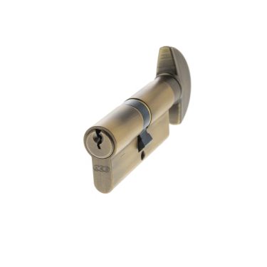 Click Here To Enlarge This Photo Of C620723030 - AGB Euro Profile 5 Pin Cylinder & Turn 35-35mm &lpar;70mm&rpar; - Matt Antique Brass