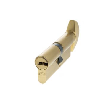 Click Here To Enlarge This Photo Of CA20083535 - AGB Euro Profile 15 Pin Cylinder & Turn 40-40mm &lpar;80mm&rpar; - Satin Brass