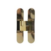 AGBH32PB - AGB Eclipse Adjustable Concealed Hinge - Polished Brass &lpar;40kg per 2 hinges&comma; 60kg per 3 hinges&rpar;