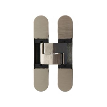 Click Here To Enlarge This Photo Of AGBH32SN - AGB Eclipse Adjustable Concealed Hinge - Satin Nickel &lpar;40kg per 2 hinges&comma; 60kg per 3 hinges&rpar;