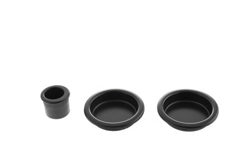 Click Here To Enlarge This Photo Of B019201093 - AGB Sliding Door Flush Pulls &lpar;Round&rpar; - Matt Black