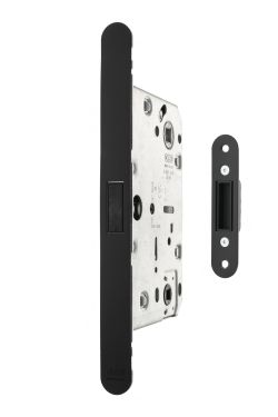 Click Here To Enlarge This Photo Of AGBMLWCMB - AGB Revolution XT Magnetic Latch &sol; Bathroom Lock 60mm Backset - Matt Black