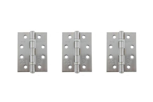 Click Here To Enlarge This Photo Of Atlantic - AHG111433SC&lpar;3&rpar; Grade 11 Fire Rated Ball Bearing Hinges 4" x 3" x 2&period;5mm - Satin Chrome &lpar;Pack of 3&rpar;