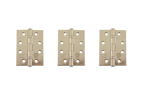 Click Here To Enlarge This Photo Of Atlantic - AHG111433SN&lpar;3&rpar; Grade 11 Fire Rated Ball Bearing Hinges 4" x 3" x 2&period;5mm - Satin Nickel &lpar;Pack of 3&rpar;