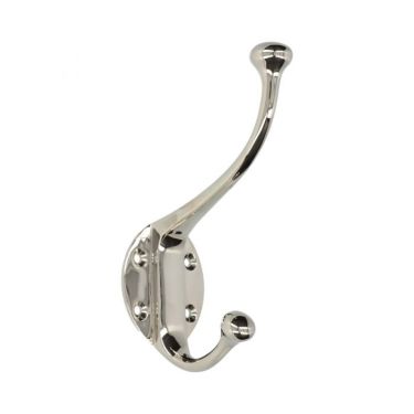 Click Here To Enlarge This Photo Of AW772PN - Alexander & Wilks Traditional Hat & Coat Hook 60x50mm Plate - Polished Nickel