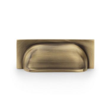 Click Here To Enlarge This Photo Of AW905AB - Alexander & Wilks Quantock Cup Pull Handle - Antique Brass - 96mm c&sol;c