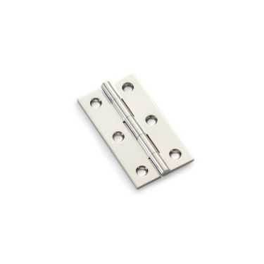 Click Here To Enlarge This Photo Of AW064-CH-PN - Alexander & Wilks Heavy Pattern Solid Brass Cabinet Butt Hinge - Polished Nickel - 2&period;5"