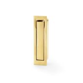 AW990SBPVD - Alexander & Wilks Sliding Door Edge Pull &lpar;Square&rpar; - Satin Brass PVD
