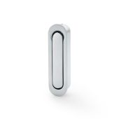 AW991SC - Alexander & Wilks Sliding Door Edge Pull &lpar;Radius&rpar; - Satin Chrome