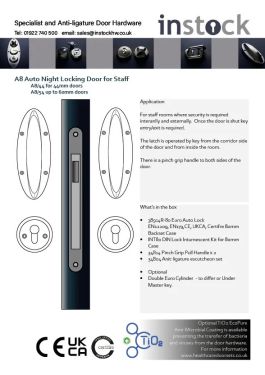 Click Here To Enlarge This Photo Of Eclipse Specialist Anti-Ligature A8 Auto Night Locking Door Set for Staff