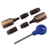 WF18AB - Carlisle Brass Sash Window Stop &lpar;2 x Stops 4 x Ferrules 1 x Key&rpar; 25 x 16mm Antique Brass