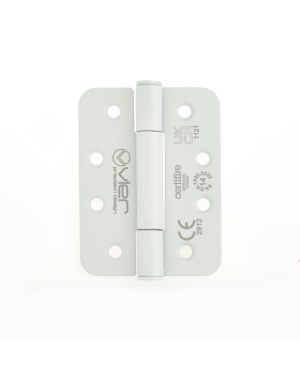 Click Here To Enlarge This Photo Of VHC243R-PCW - Zoo Hardware Vier Grade 14 Concealed Bearing Hinges &lpar;Radius&rpar; 102 x 76 x 3mm - Powder Coated White