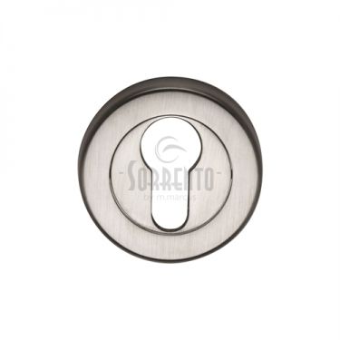 Click Here To Enlarge This Photo Of SC-0192-SC M&period;Marcus Sorrento Euro Profile Cylinder Escutcheon Satin Chrome Finish