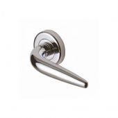 SC-1012-PC M&period;Marcus Sorrento Door Handle Lever Latch on Round Rose Goccia Design Polished Chrome Finish
