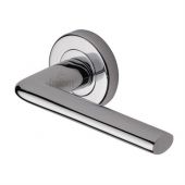 SC-2352-PC M&period;Marcus Sorrento Door Handle Lever Latch on Round Rose Lena Design Polished Chrome Finish