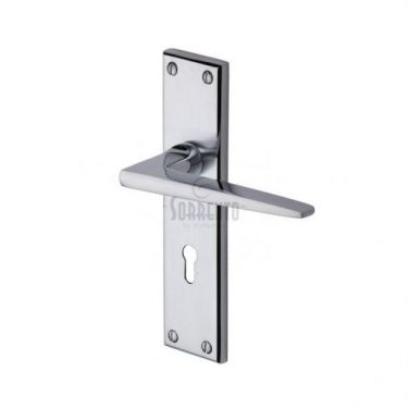 Click Here To Enlarge This Photo Of SC-3400-AP M&period;Marcus Sorrento Door Handle Lever Lock Swift Design Apollo Finish