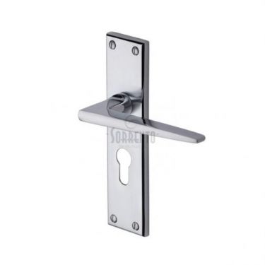 Click Here To Enlarge This Photo Of SC-3448-AP M&period;Marcus Sorrento Door Handle For Euro Profile Plate Swift Design Apollo Finish