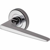 SC-3450-PC M&period;Marcus Sorrento Door Handle Lever Latch on Round Rose Swift Design Polished Chrome Finish
