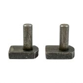TIMCO GWH12S - Self Colour Gate Hooks to Weld&semi; 12mm Pin&semi; 45x38mm Base &lpar;2 pack&rpar;