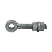 TIMCO AGE19150GEA - Galvanised Adjustable Gate Eyes with Nuts - M19 x 150mm