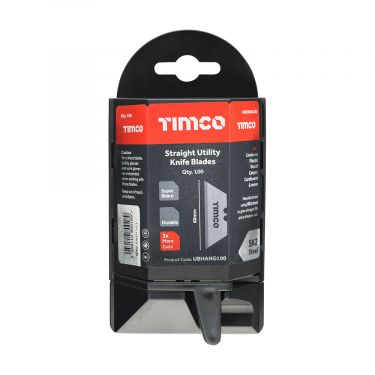 Click Here To Enlarge This Photo Of TIMCO UBHANG100 Utility Knife Blades &lpar;100pcs&rpar;