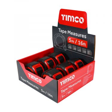 Click Here To Enlarge This Photo Of TIMCO 5MTAPEM 5m&sol;16ft x 25mm Tape Measure