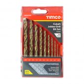 TIMCO HSSCO10DS - 10pc HSS Cobalt Jobber Drill Bit Set