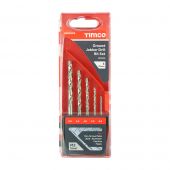 TIMCO HSSG5DS - 5pc HSS M2 Ground Jobber Drill Bit Set
