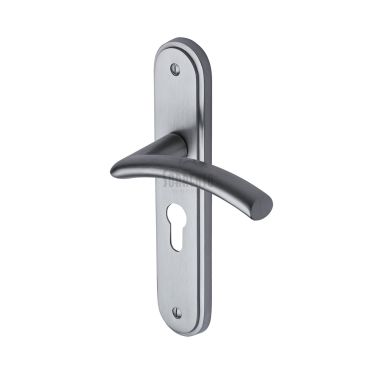 Click Here To Enlarge This Photo Of SC-4348-SC M&period;Marcus Sorrento Door Handle For Euro Profile Plate Tosca Design Satin Chrome Finish