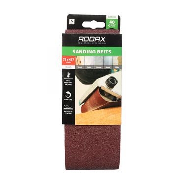 Click Here To Enlarge This Photo Of TIMCO 231429 - P40 Grit Sanding Belts 75mm x 457mm &lpar;5pcs&rpar;