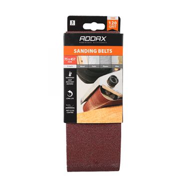 Click Here To Enlarge This Photo Of TIMCO 231321 - P120 Grit Sanding Belts 75mm x 457mm &lpar;5pcs&rpar;