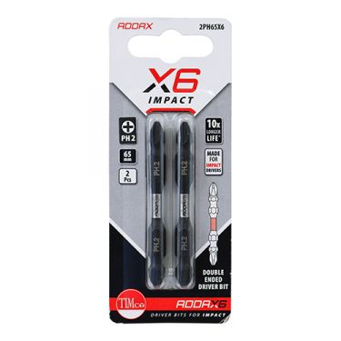 Click Here To Enlarge This Photo Of TIMCO 2PH65X6 - X6 Double Ended Phillips Bits No&period;2 x 65mm  &lpar;2pcs&rpar;