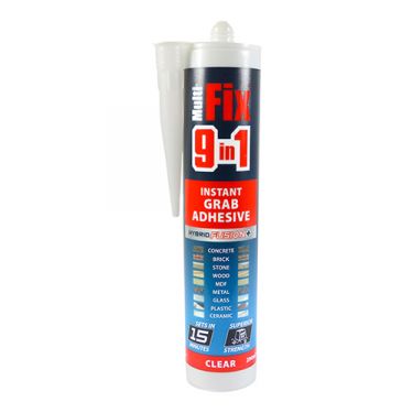 Click Here To Enlarge This Photo Of TIMCO 247972 - 290ml Multi-Fix 9 in 1 Instant Grab Adhesive &lpar;Clear&rpar;