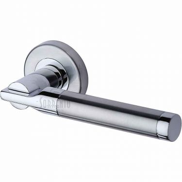 Click Here To Enlarge This Photo Of SC-4786-AP M&period;Marcus Sorrento Door Handle Lever Latch on Round Rose Salo Design Apollo Finish