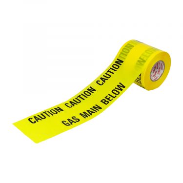 Click Here To Enlarge This Photo Of TIMCO UTGP - 150mm x 365m Yellow 'Gas Pipe' Underground Tape