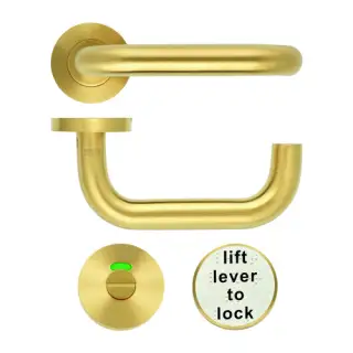 ZCS030LL-PVDSB - Zoo Hardware 19mm Lift to Lock Return to Door Lever Set &lpar;for use with ZDL7260LL only&rpar; PVD Satin Brass