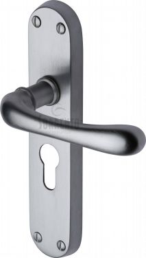 Click Here To Enlarge This Photo Of SC-6348-SC M&period;Marcus Sorrento Door Handle For Euro Profile Plate Donna Design Satin Chrome Finish
