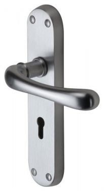 Click Here To Enlarge This Photo Of SC-6350-SC M&period;Marcus Sorrento Door Handle Lever Lock Donna Design Satin Chrome Finish