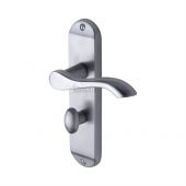 SC-7330-SC M&period;Marcus Sorrento Door Handle For Bathroom Aurora Design Satin Chrome Finish
