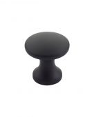 TDFK24-MB - Zoo Hardware Round Cabinet knob 24mm Dia&period; Matt Black Finish