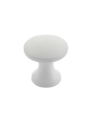Click Here To Enlarge This Photo Of TDFK24-MW - Zoo Hardware Round Cabinet knob 24mm Dia&period; Matt White Finish