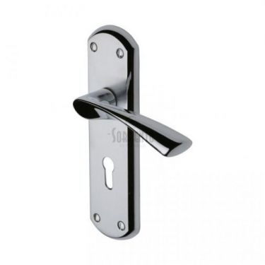 Click Here To Enlarge This Photo Of SC-7600-AP M&period;Marcus Sorrento Door Handle Lever Lock Atlanta Design Apollo Finish