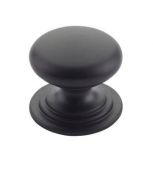 TDFK37-MB - Zoo Hardware Round Cabinet knob 37mm Dia&period; Matt Black Finish